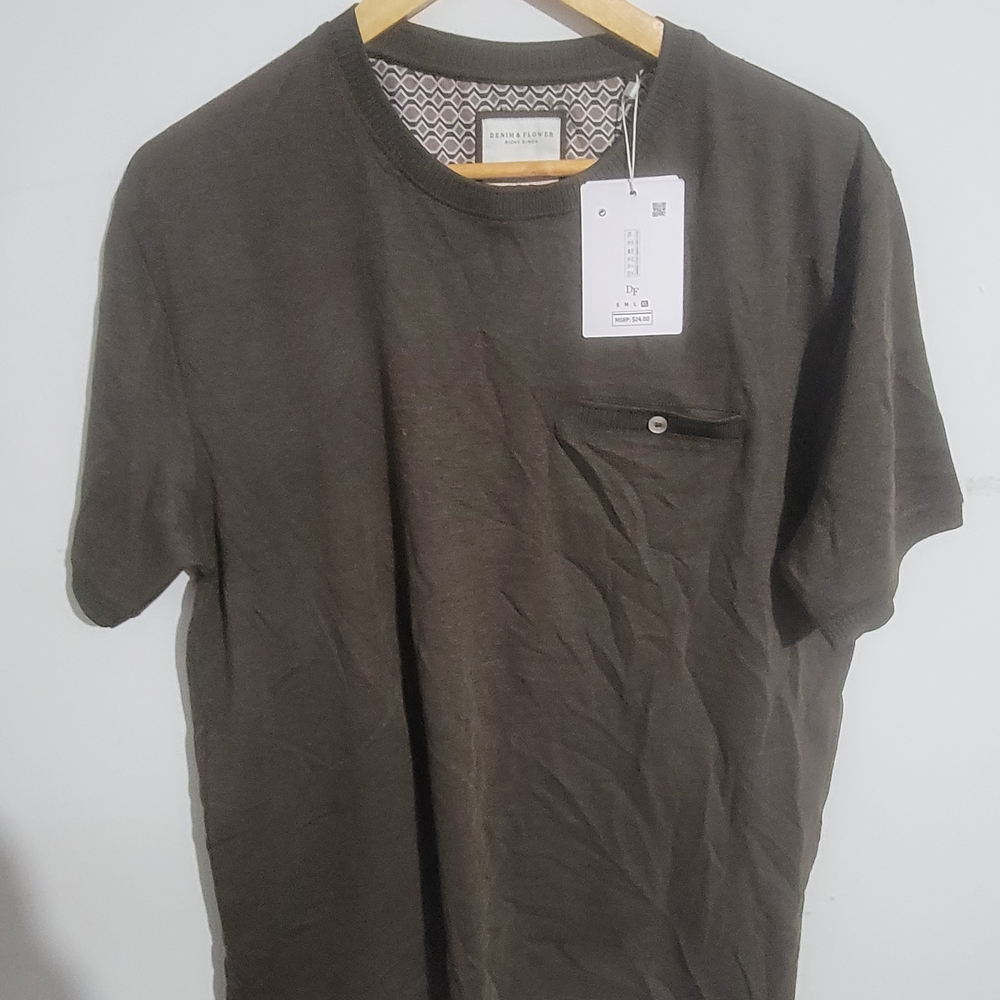Denim & Flower Dark Brown Men's Short Sleeve Tee